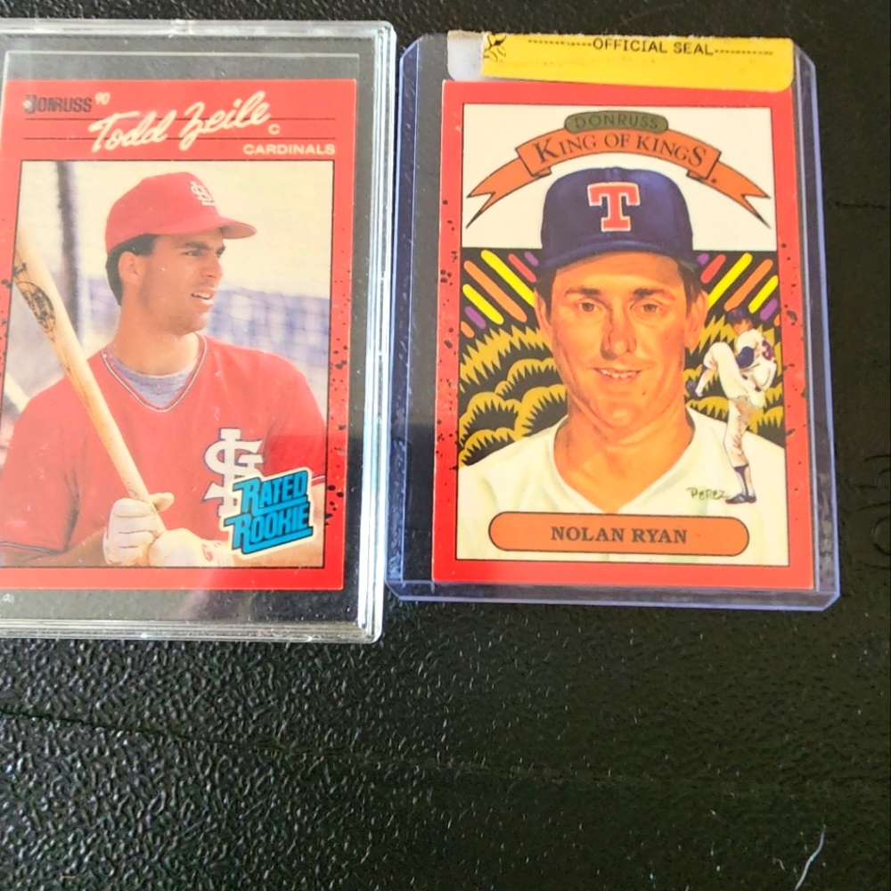 Todd Zeille 1990 Donruss error cards Nolan Ryan is dold already Todd is for sale
